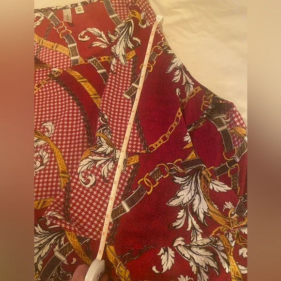 TACH Red and Gold Patterned Tunic - Picture 6 of 7
